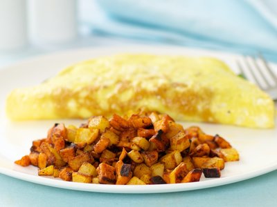 Homemade Potato and Sweet Potato Hash-browns 