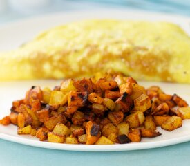 Homemade Potato and Sweet Potato Hash-browns 