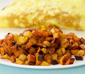 Homemade Potato and Sweet Potato Hash-browns 