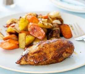 Balsamic Roasted Chicken Breast with Carrots and Potatoes