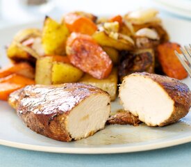 Balsamic Roasted Chicken Breast with Carrots and Potatoes