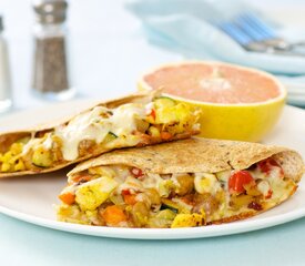 Zucchini, Sweet Potato and Red Bell Pepper Quesadillas 