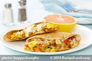Zucchini, Sweet Potato and Red Bell Pepper Quesadillas 