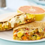 Zucchini, Sweet Potato and Red Bell Pepper Quesadillas 
