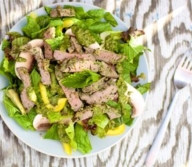 Warm Lamb Salad with Mixed Greens