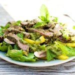 Warm Lamb Salad with Mixed Greens