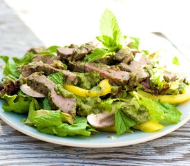 Warm Lamb Salad with Mixed Greens