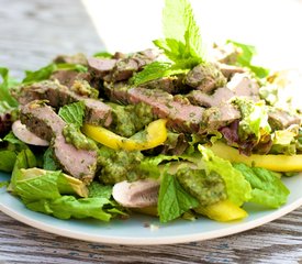 Warm Lamb Salad with Mixed Greens