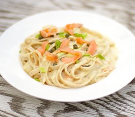 Scallop and Smoked Salmon Pasta