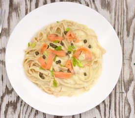 Scallop and Smoked Salmon Pasta