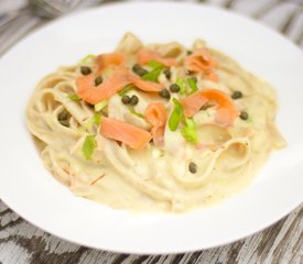 Scallop and Smoked Salmon Pasta