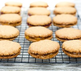 Almond Butter Cookies (Sandwiched with Jam)