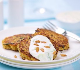 Mini Quinoa Pancakes with Lemon Yogurt Sauce