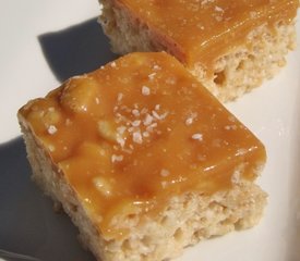 Salted Caramel Rice Krispies Squares