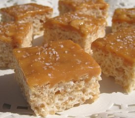 Salted Caramel Rice Krispies Squares