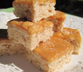 Salted Caramel Rice Krispies Squares