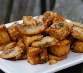 Sichuan Stir-fry Tofu with Mushrooms