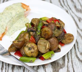 Oven-Roasted Salmon, Asparagus and New Potatoes 