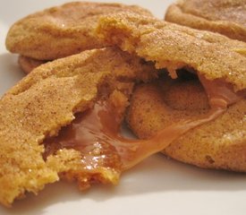 Caramel-Stuffed Pumpkin Cookies