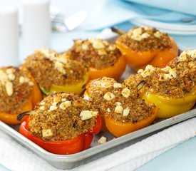 Quinoa, Sun-dried Tomato and Feta Stuffed Bell Peppers