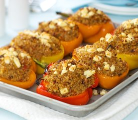 Quinoa, Sun-dried Tomato and Feta Stuffed Bell Peppers