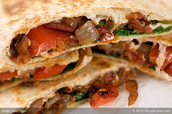 BLT Quesadillas Recipe | RecipeLand