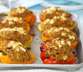 Quinoa, Sun-dried Tomato and Feta Stuffed Bell Peppers