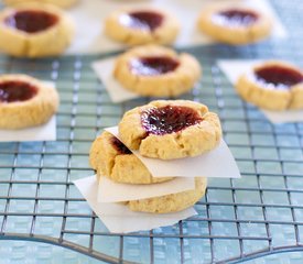 Christmas Lemon Raspberry Thumbprint Cookies