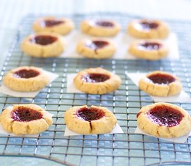 Christmas Lemon Raspberry Thumbprint Cookies