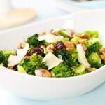 Warm Brocoli Salad With Walnuts, Cranberry And Parmesan Recipe