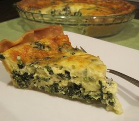 Deep Dish Spinach and Cheddar Quiche