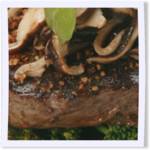 Ribeye Steak with Broccolini, Shitake Mushrooms and Wattleseed Jus