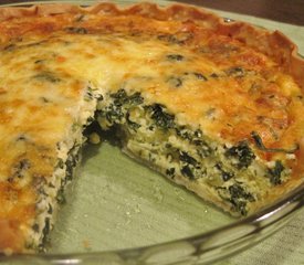 Deep Dish Spinach and Cheddar Quiche