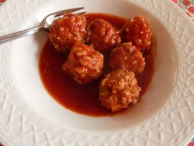 Sweet and Sour Porcupine Meatballs