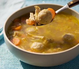 Ashkenazic Chicken Soup and Matzo Balls with Fresh Dill