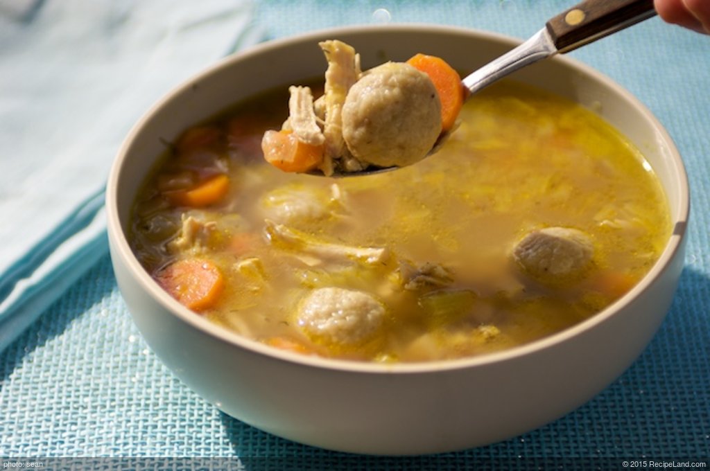 Ashkenazic Chicken Soup and Matzo Balls with Fresh Dill