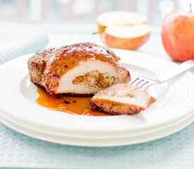 Glazed Apple-Stuffed Pork Chops