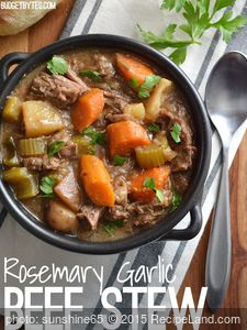 Crockpot Rosemary Garlic Beef Stew