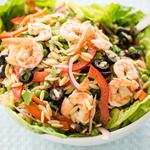 Cold Orzo Pasta Salad with Shrimp