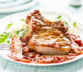 Cranberry-Onion Pork Chops