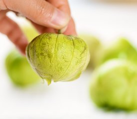 Grilled Tomatillo Shrimp