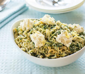 Fusilli (or Rotini) with Ricotta and Spinach