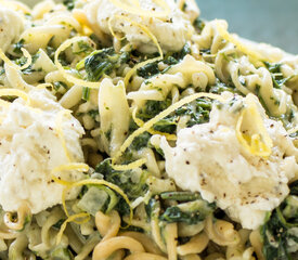 Fusilli (or Rotini) with Ricotta and Spinach