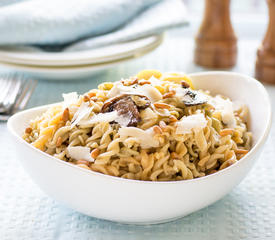 Roasted Mushrooms, Garlic and Pine Nuts with Pasta