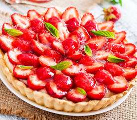 Strawberry and Cream Cheese Tart with Strawberry Jam Glaze