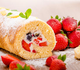 Strawberries 'N Cream Cake Roll