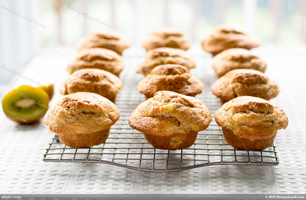 Kiwi Fruit Muffins Recipe | RecipeLand