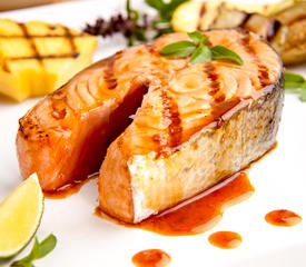 Grilled Whole Salmon Fillet