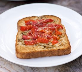 Roasted Red Pepper Cheese Toasts