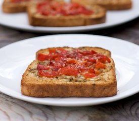 Roasted Red Pepper Cheese Toasts